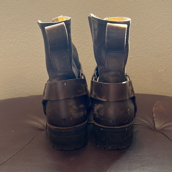 LL BEAN: Distressed leather boot with Deerfield Harness strap. - Picture 2 of 5